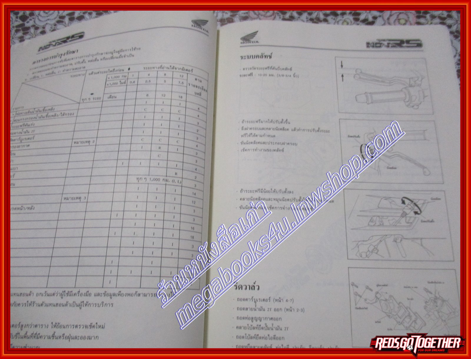 คู่มือซ่อมรถจักรยานยนต์ ซ่อมมอเตอร์ไซค์ HONDA ฮอนด้า NZ110RS สำหรับอบรมช่าง (คู่มือเพิ่มเติม)