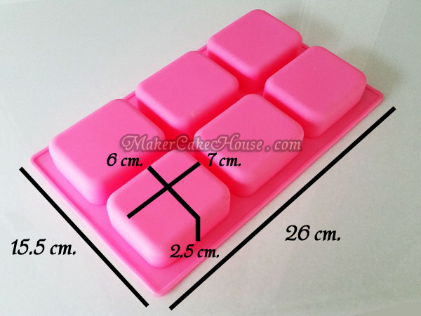 พิมพ์ซิลิโคนสี่เหลี่ยม ขอบมน