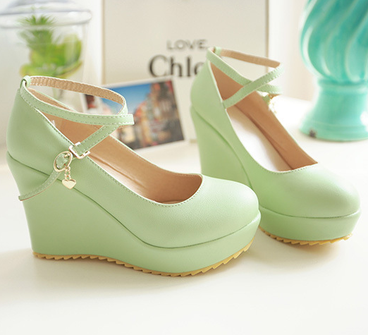 รองเท้าส้นเตารีดสายคาดหน้า ไซต์ 34-43 สีดำ/ครีม/เขียว/ฟ้า/น้ำตาล