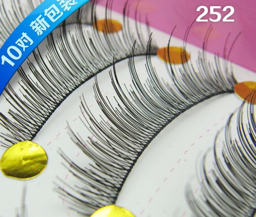 黑252# ขนตา (ขายปลีก) เเพ็คละ 10 คู่ ขายยกเเพ็ค