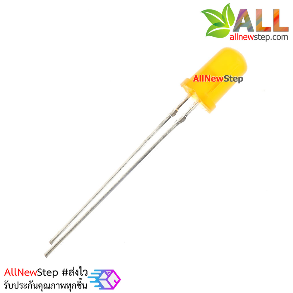 LED ขนาด 5mm สีส้ม จำนวน 5 ดวง