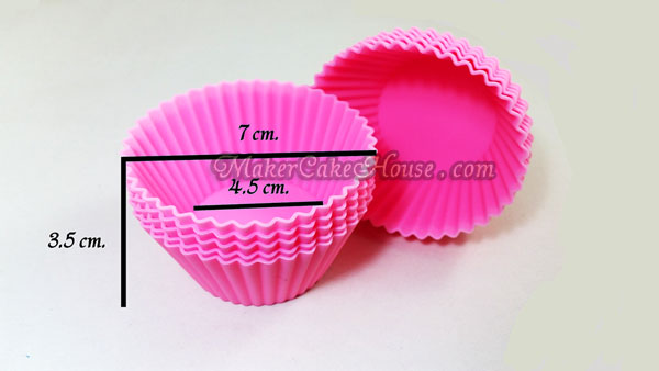ถ้วยคัพเค้กซิลิโคน ( ราคา 12 ชิ้น )