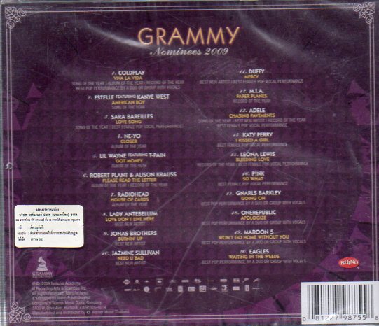 CD,2009 Grammy nominees 2009(Thai)