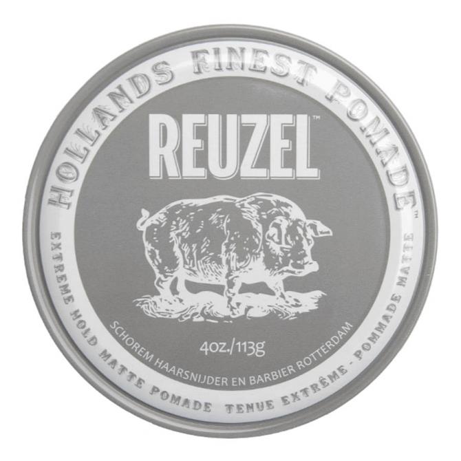REUZEL Extreme Hold Matte Pomade (Water Based) หมูเทา ขนาด 4 oz.