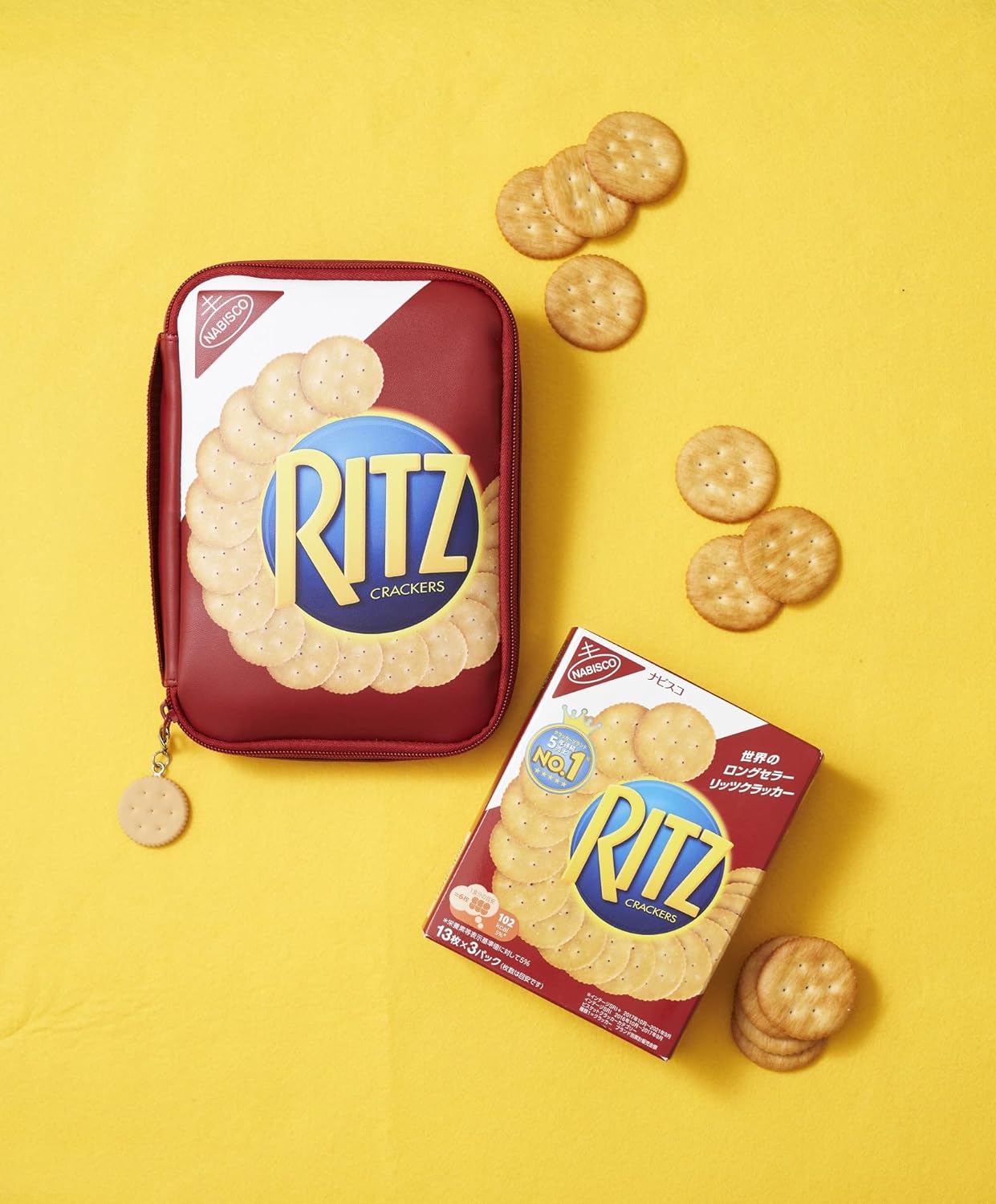 ❌หมดแล้ว RITZ CRACKERS Multi Pouch กระเป๋าสุดเก๋ ที่ดูเหมือนกล่องขนมแครกเกอร์ Ritz