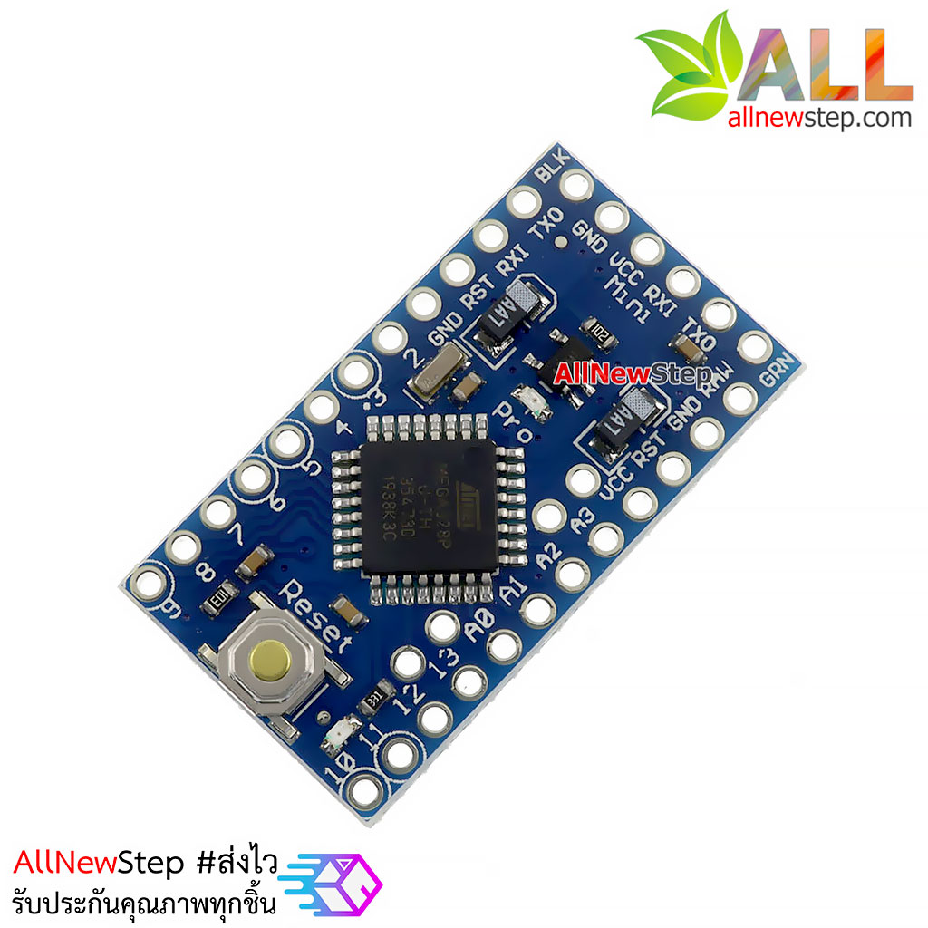บอร์ด Pro Mini 328 - 5V/16MHz พร้อม Pin Header pro mini 5V (Arduino-Compatible)