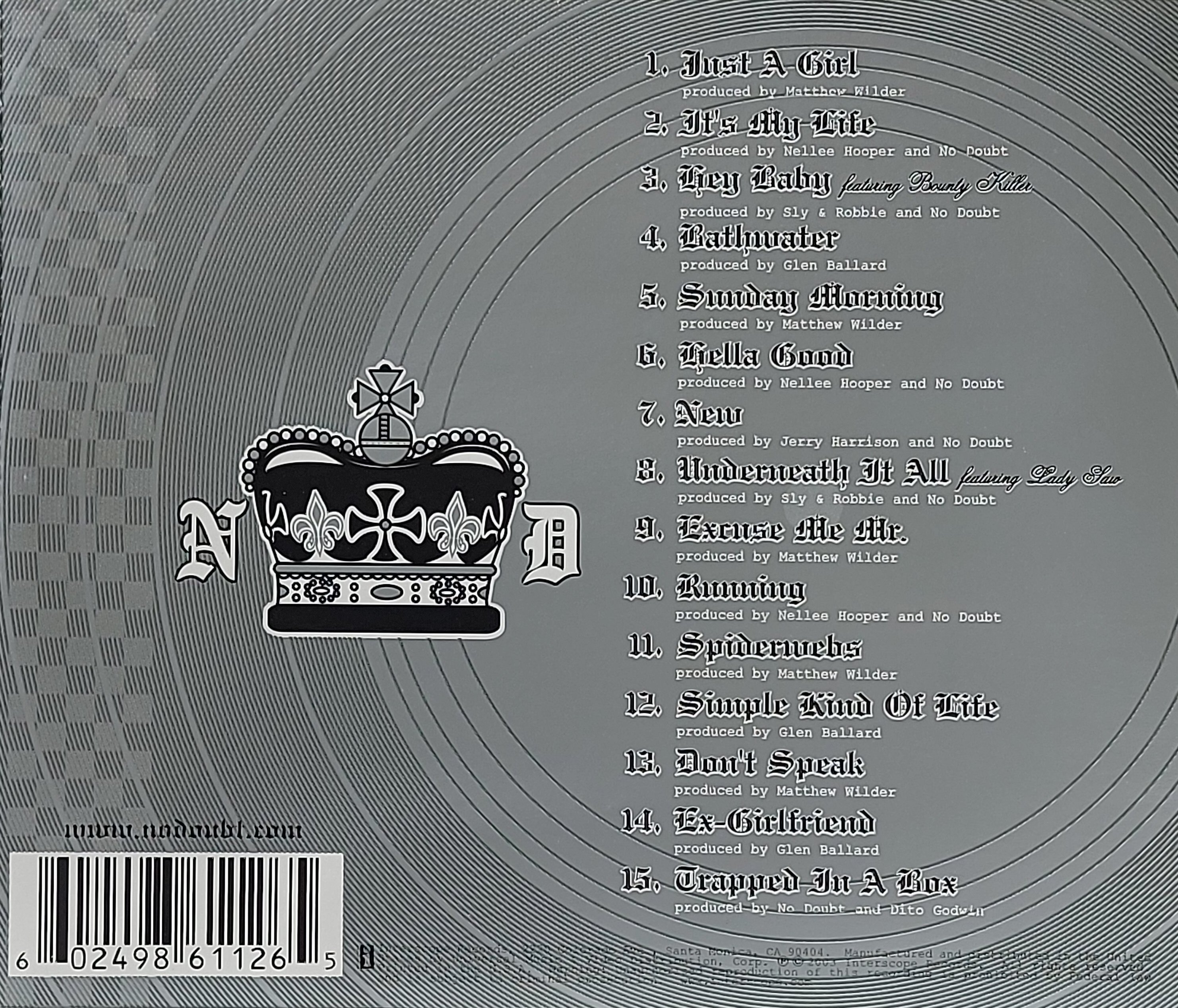 Used CD,No Doubt - The Singles 1992 - 2003 (A+)(2003)