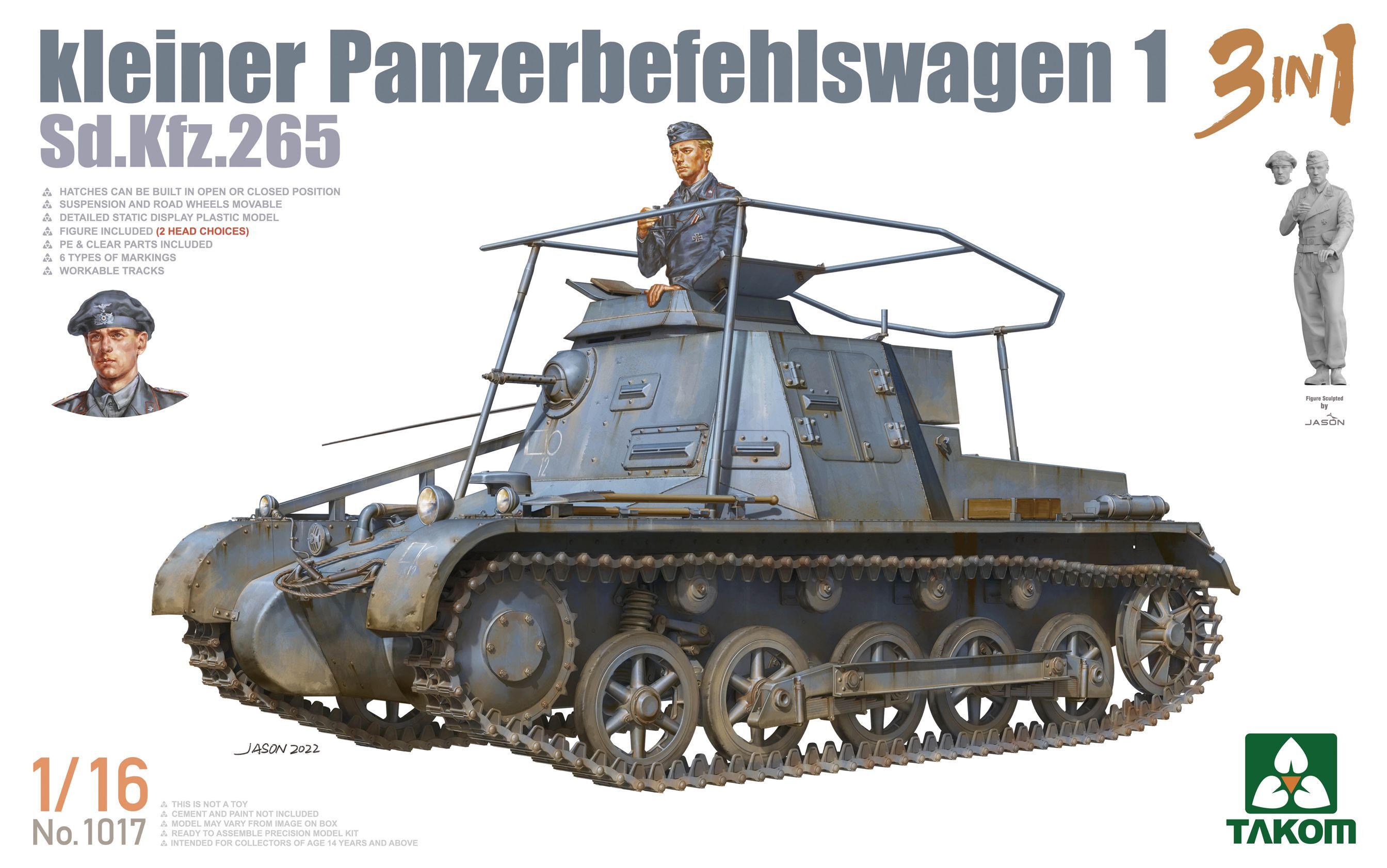 1/16 Kleiner Panzerbefehlswagen 1 3in1