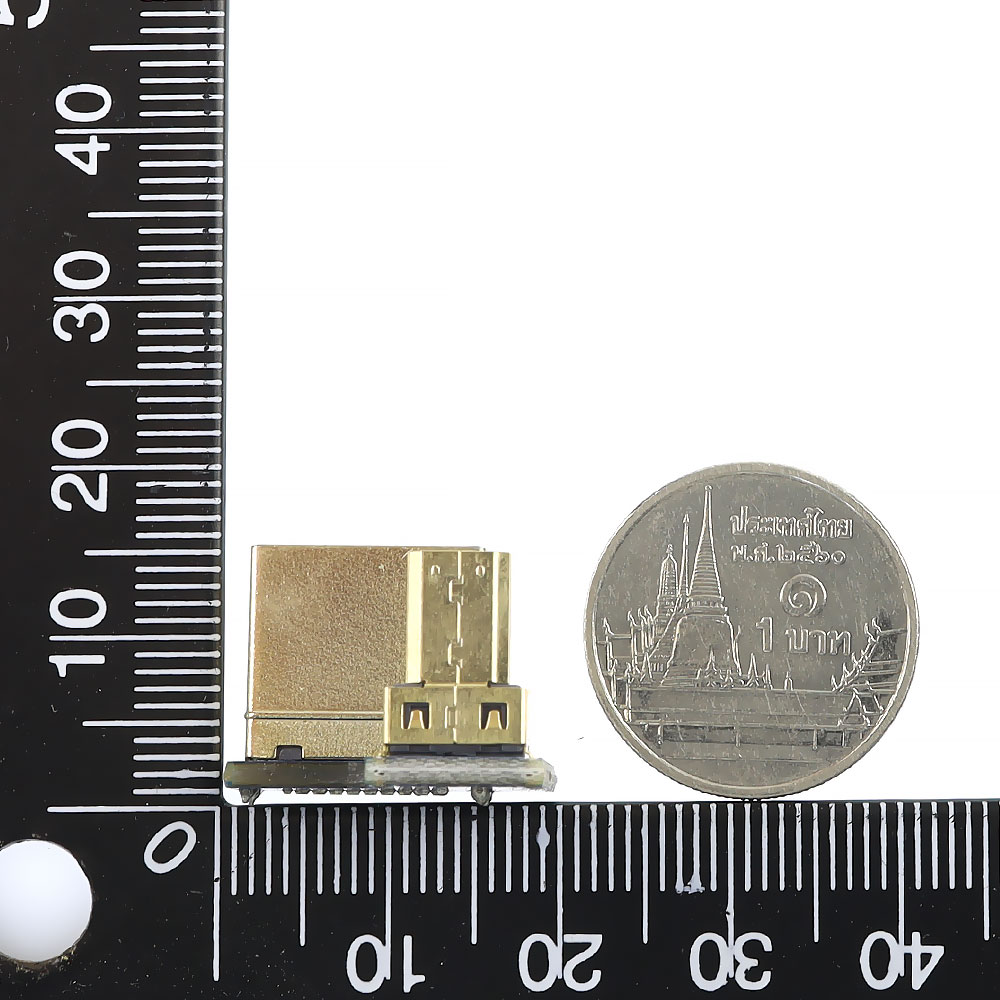 หัวแปลง Adapter Raspberry Pi 4 Micro HDMI to HDMI Adapter Right Angle Adapter