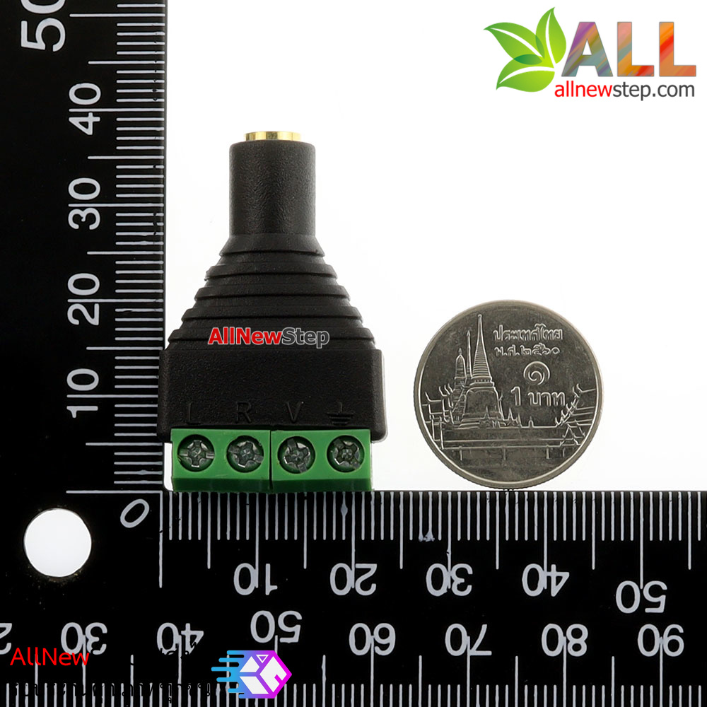 แจ๊กแยกสัญญาณเสียง 4 ช่อง Terminal Jack 3.5mm ตัวเมีย