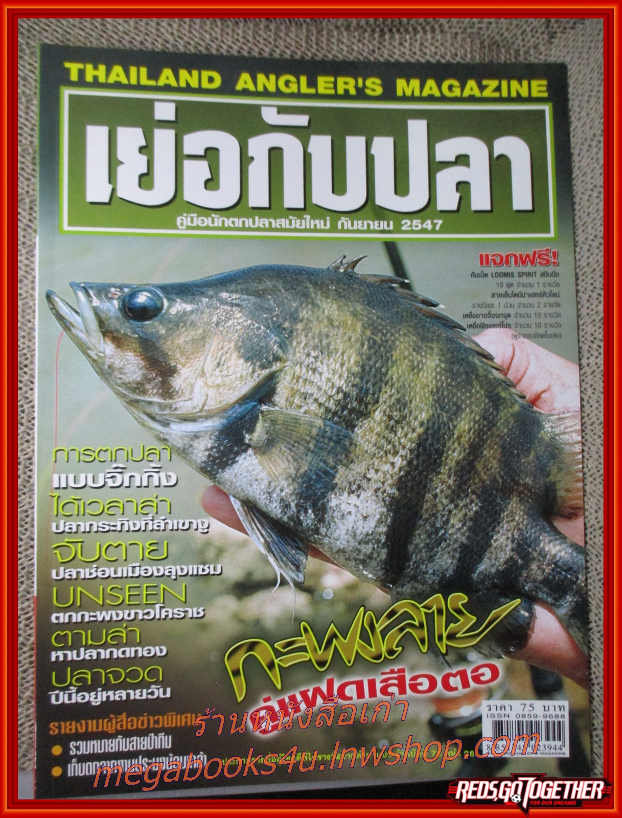 นิตยสาร เย่อกับปลา ฉบับที่080 ปี2547 ปก กะพงลาย คู่แฝดเสือตอ