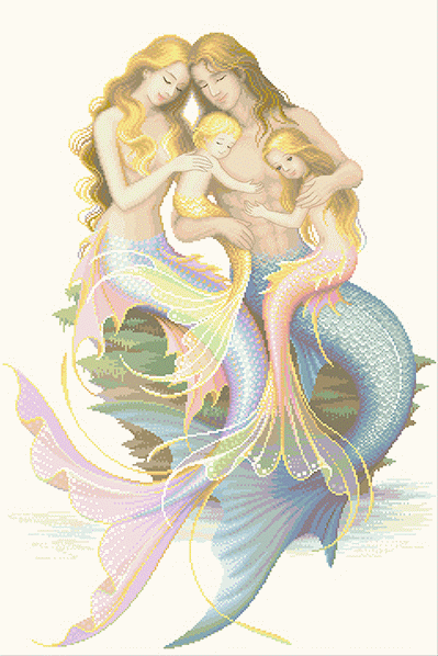 Nattee ชุดปัก Mermaid' s Family