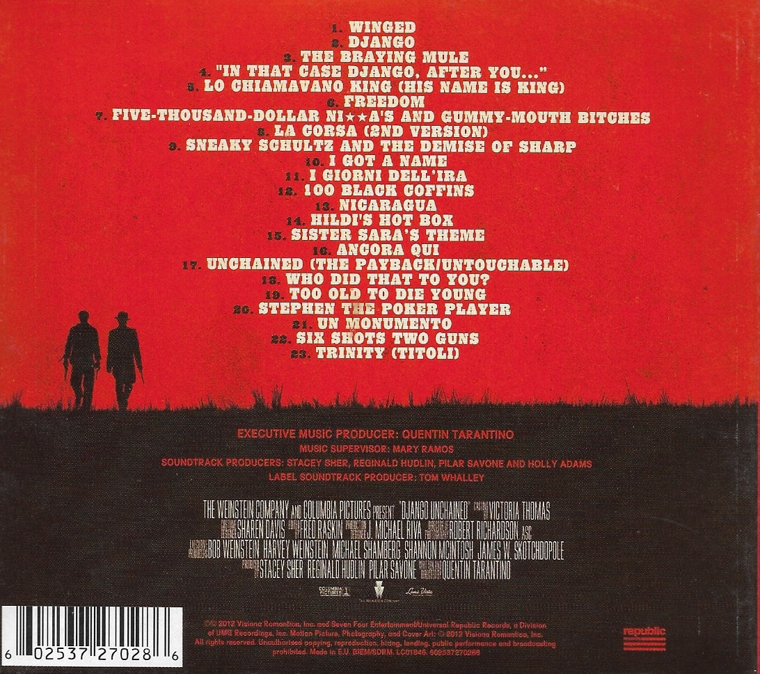 CD,Django Unchained (Quentin Tarantino's)(Original Motion Picture Soundtrack)(OST.)(2012)(EU)