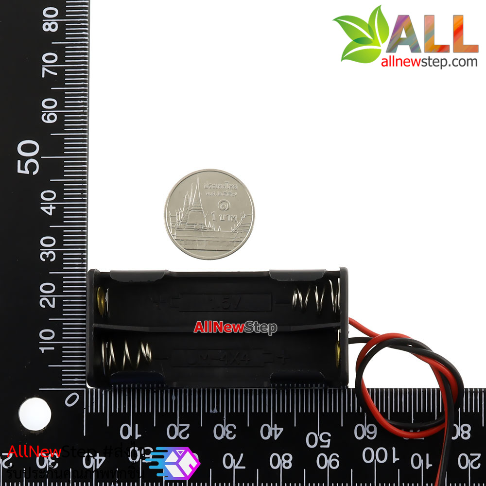 รางถ่าน AAA 4 ก้อน 6V Battery holder case box 4 AAA ขั้วถ่าน รางถ่าน AAA 4 ก้อน 6V
