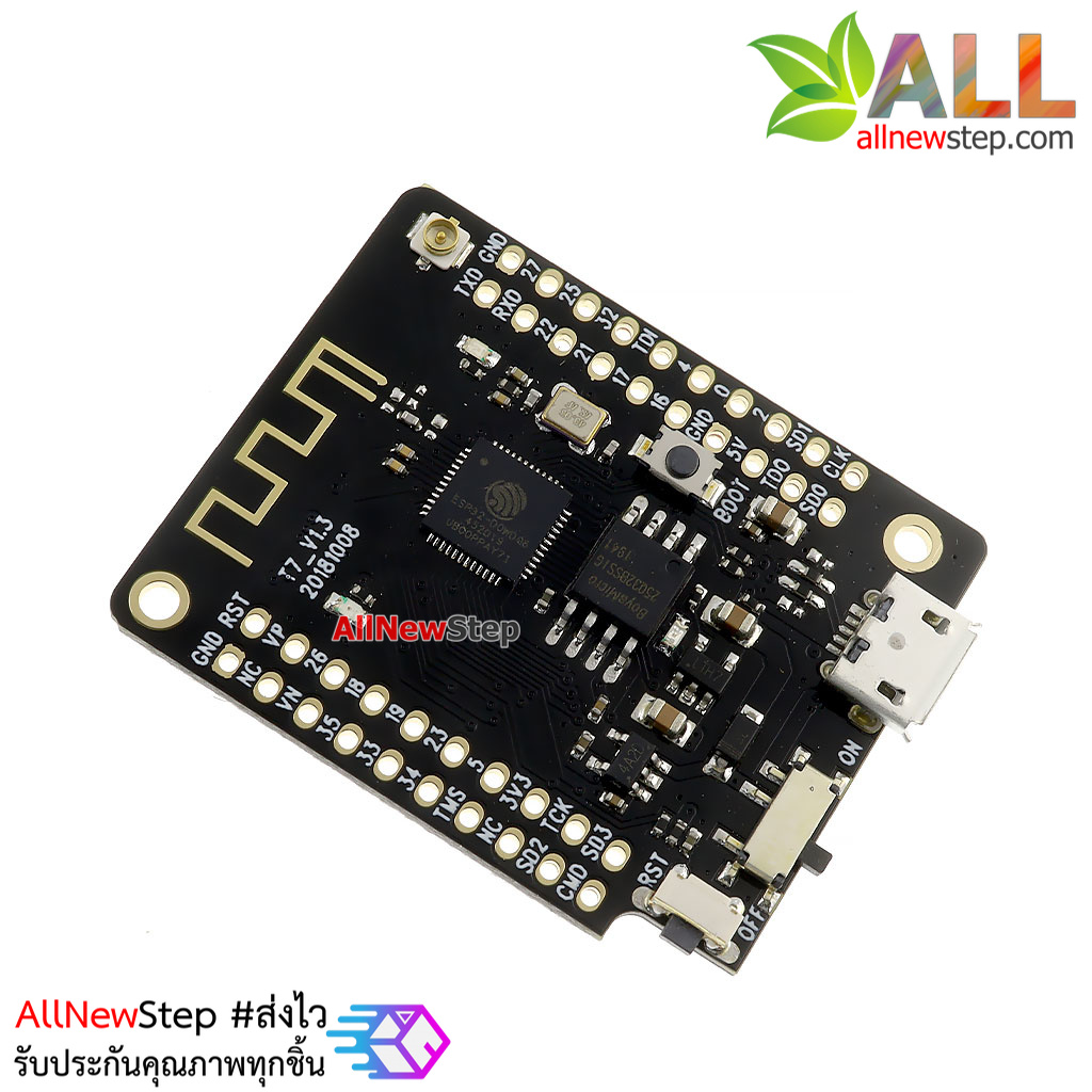 Mini32 V2.0.13 ESP32 WiFi โมดูล ESP32 พร้อมวงจรชาร์จแบต Li-ion 18650