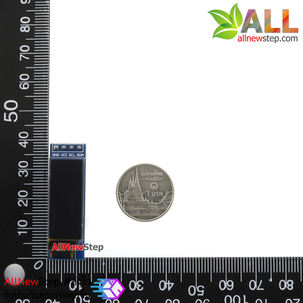 OLED 0.91 inch Blue OLED LCD จอ OLED 128x32 แบบ I2C ขนาด 0.91 นิ้ว สีน้ำเงิน
