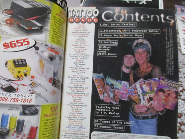 นิตยสารลายสัก TATTOO, TATOO REVUE ฉบับที่103 ปี25** (หนังสือบ้าน มือสอง) (สภาพ85-95%)