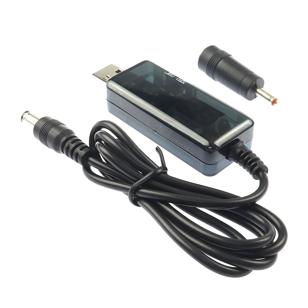 แหล่งจ่ายไฟ USB step up boost เป็น 9V 12V หัว DC Jack 5.5mm 3.5mm