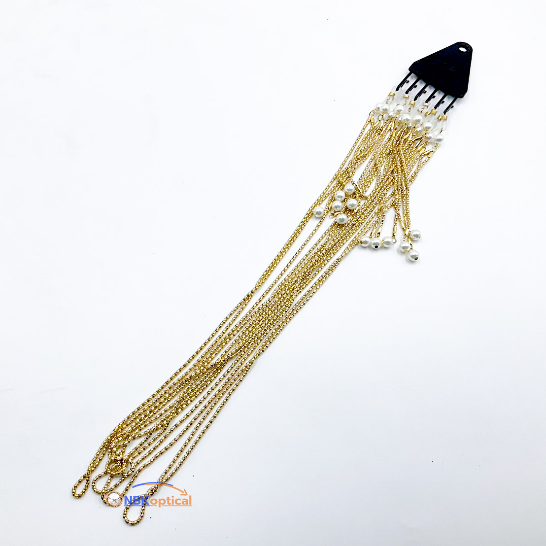 สายคล้องแว่นตา ทรงหรูทองผสมใข่มุขขาว