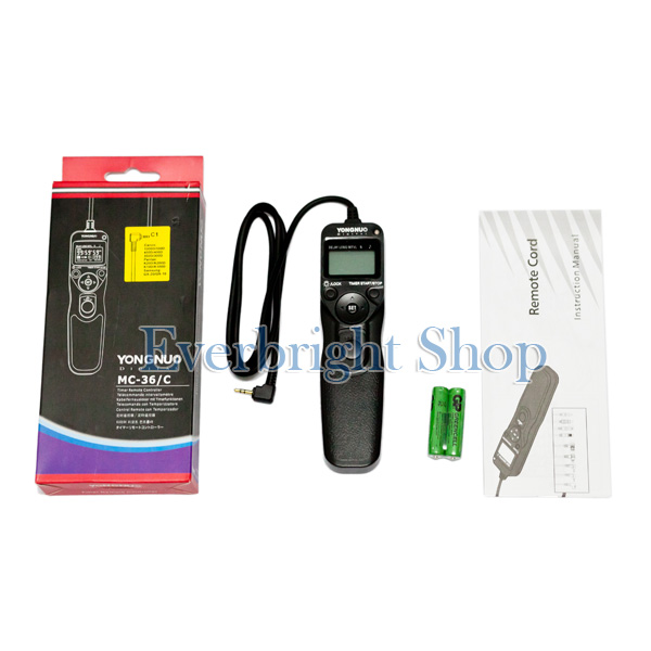 Yongnuo Timer Remote Cord MC-36b C3