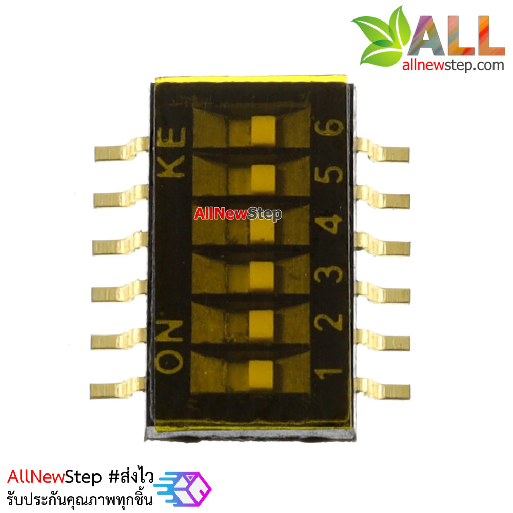 สวิตช์แบบ DIP switch SMD toggle pitch 1.27MM 6P แบบ 6 ขา