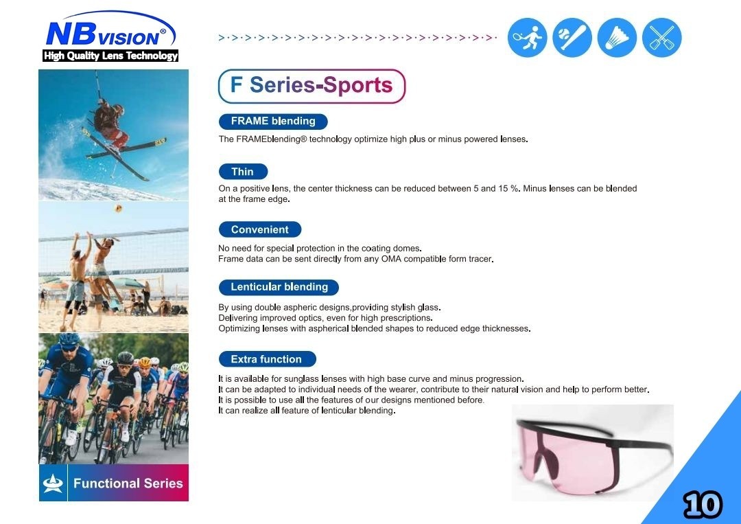 NBVISION RX LENS Progressive Lens Free Form Design