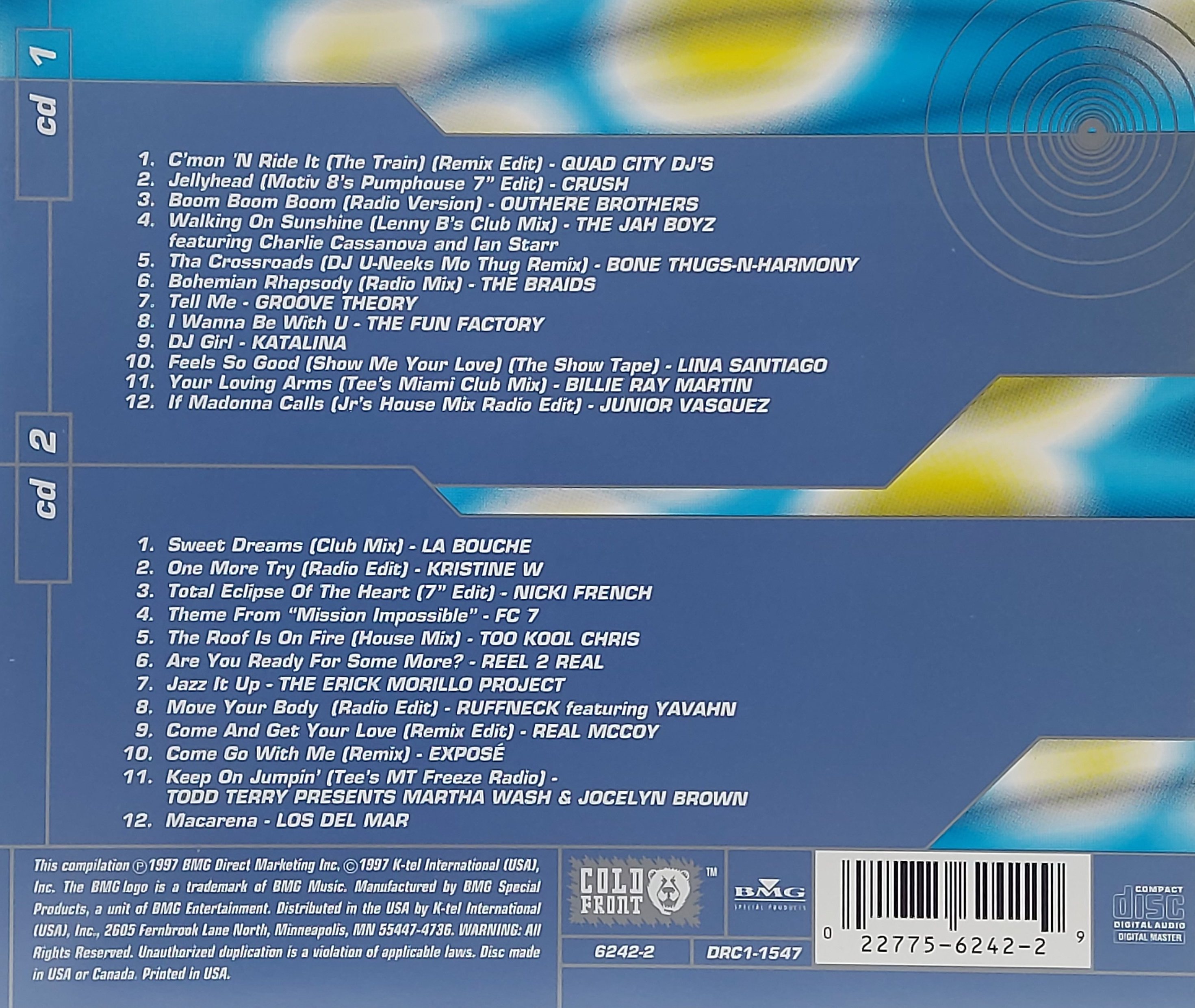 Used CD,Club Mix '97 non-stop play of remixed dance hits (A+)(2CD)(Various Artists)(1997)(USA)