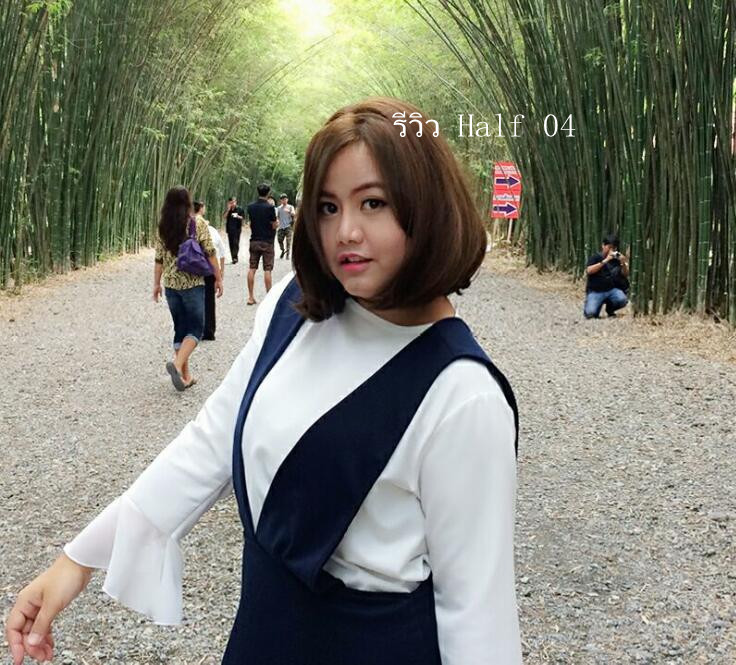 Half 04 วิกครึ่งหัว สวยเป๊ะเหมือนเเบบเลยจ้า ( ทรงผมเเละเส้นผมเหมือนจริงเกือบ 100% )