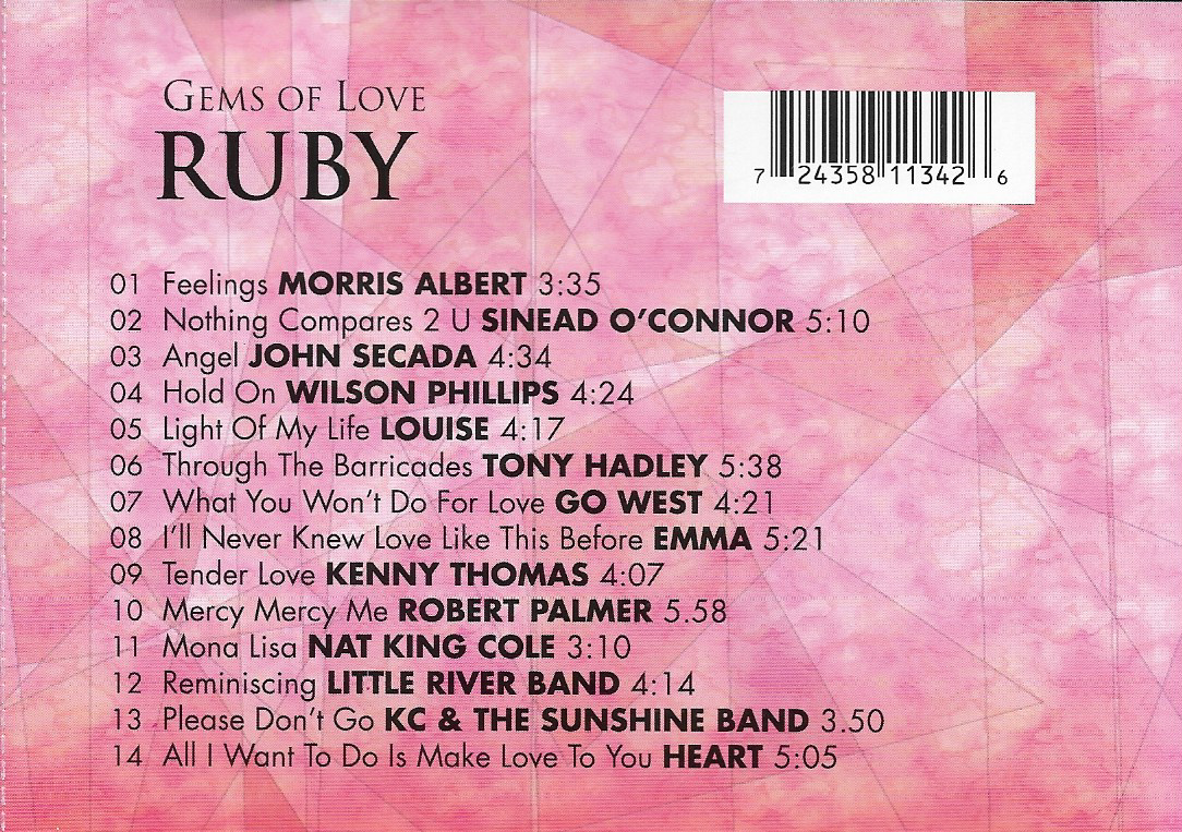 CD,Gems Of Love Ruby (Various Artists)(2002)(Thai)