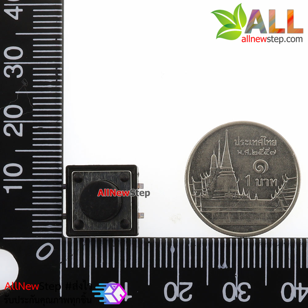ไมโครสวิตช์ กดติดปล่อยดับ ขนาด 12x12x5mm Micro switch tact switch button switch