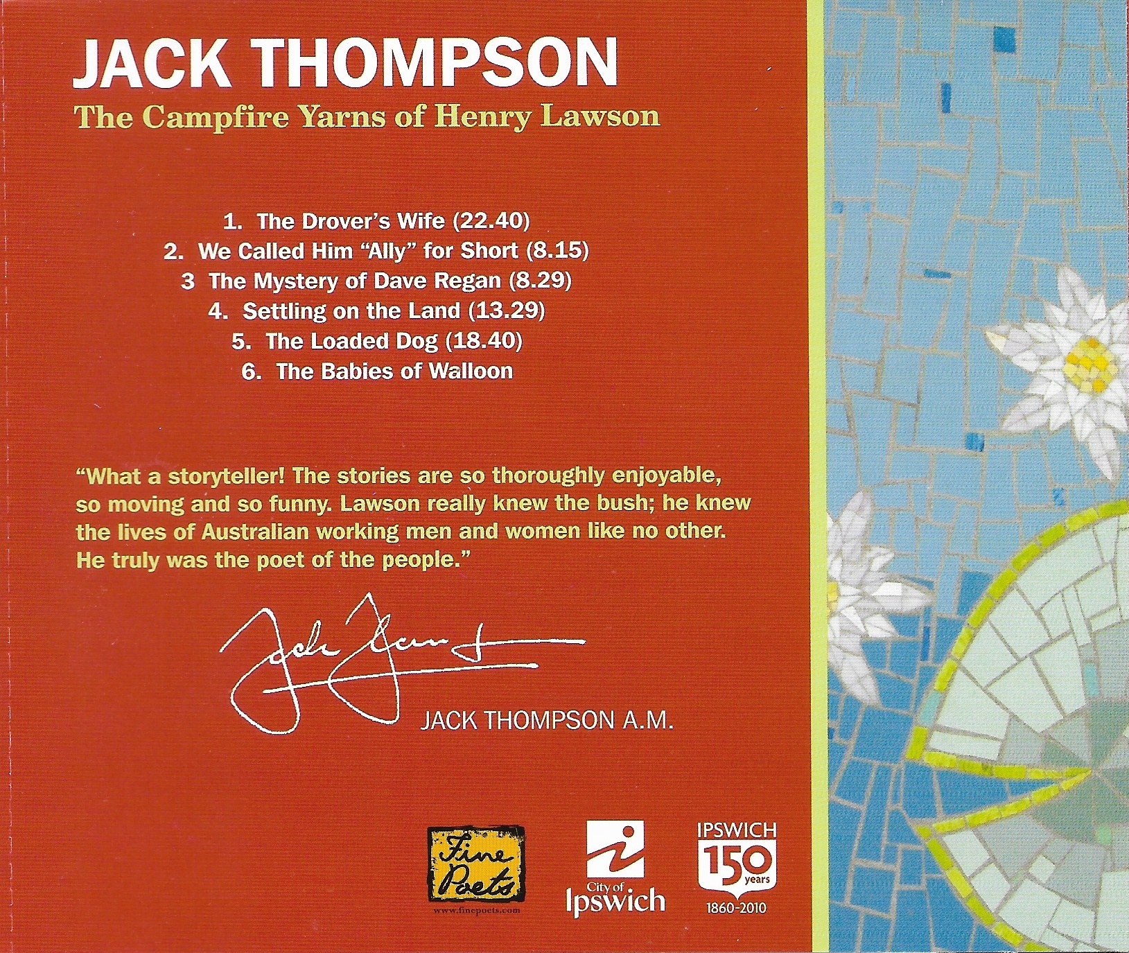 Used CD,Jack Thompson - The Campfire Yarns of Henry Lawson (A)(2009)
