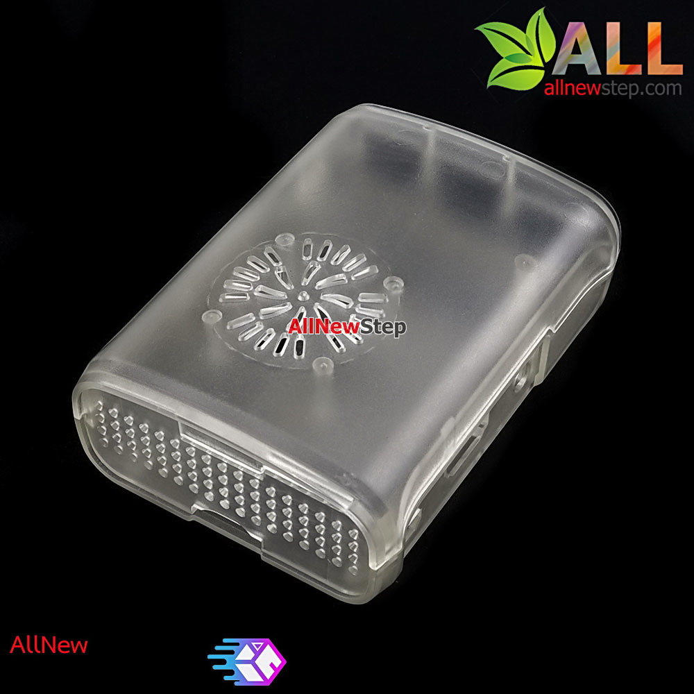 Raspberry Pi 2/3 shell case box กล่อง เคส Raspberry Pi 2/3 สีใส ติดพัดลมเพิ่มได้