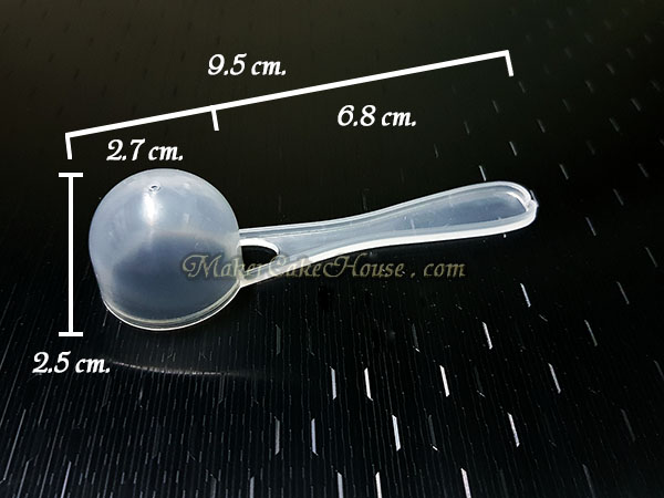 ช้อนตวงอาหารเสริม นมผง หรือส่วนผสม 9 cc. แบบก้นมน ด้ามสั้น แบบใส ( ราคา 10 ชิ้น )