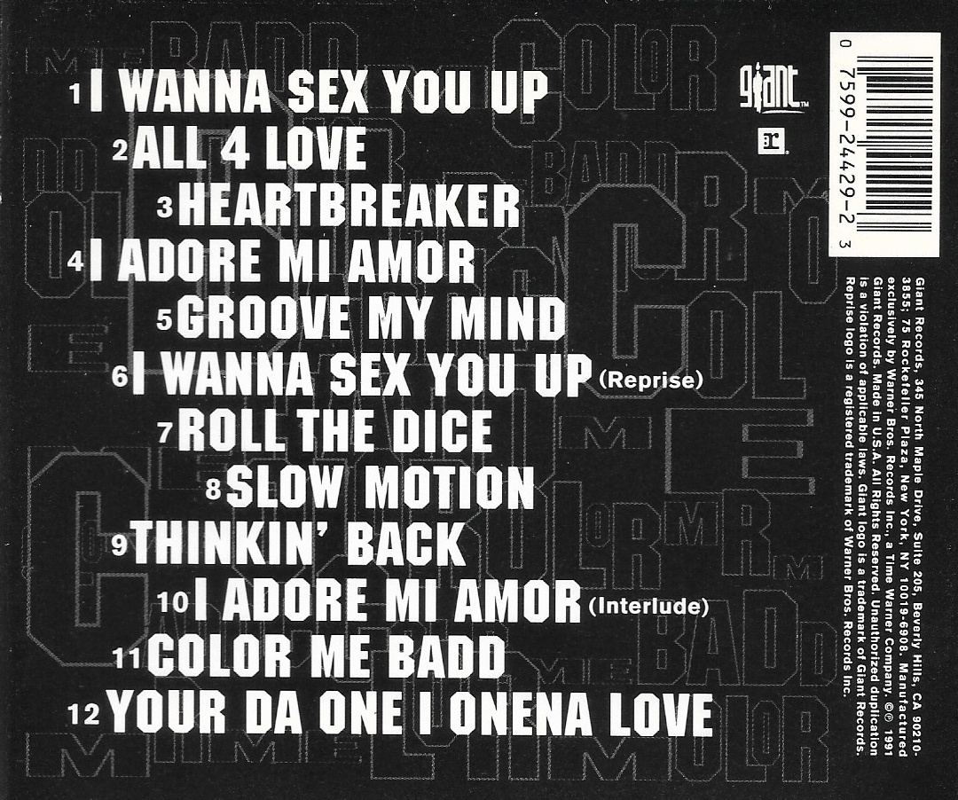 Used CD,Color Me Badd - CMB (A+)(1991)(USA)
