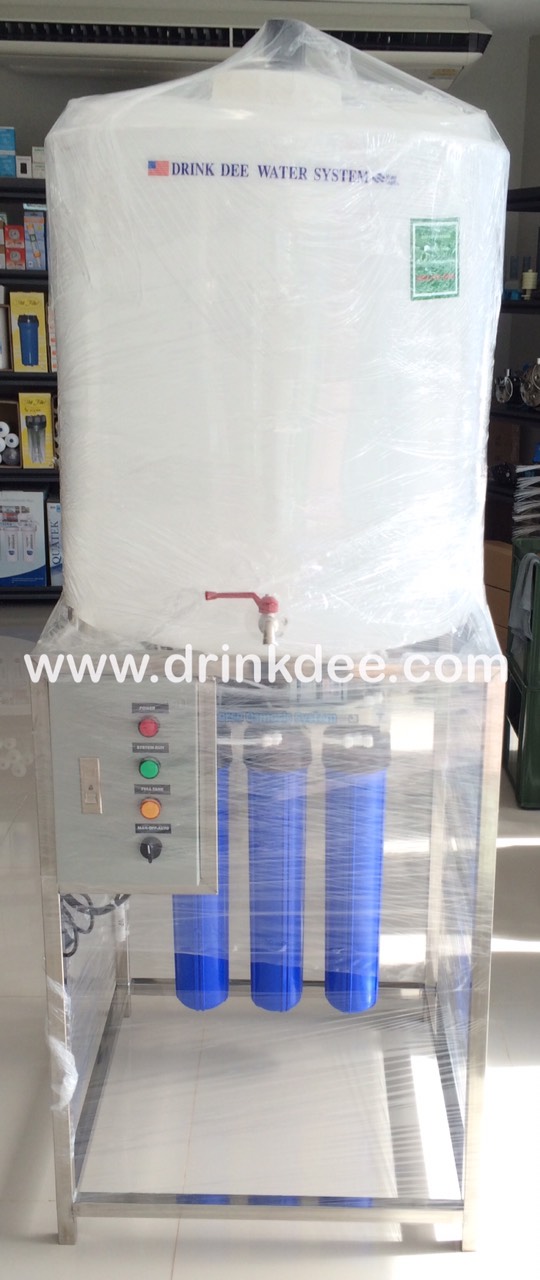 เครื่องกรองน้ำ 5 ขั้นตอน RO.300G (โครง+ถัง 200L+ ลูกลอย+ตู้คอนโทรล)
