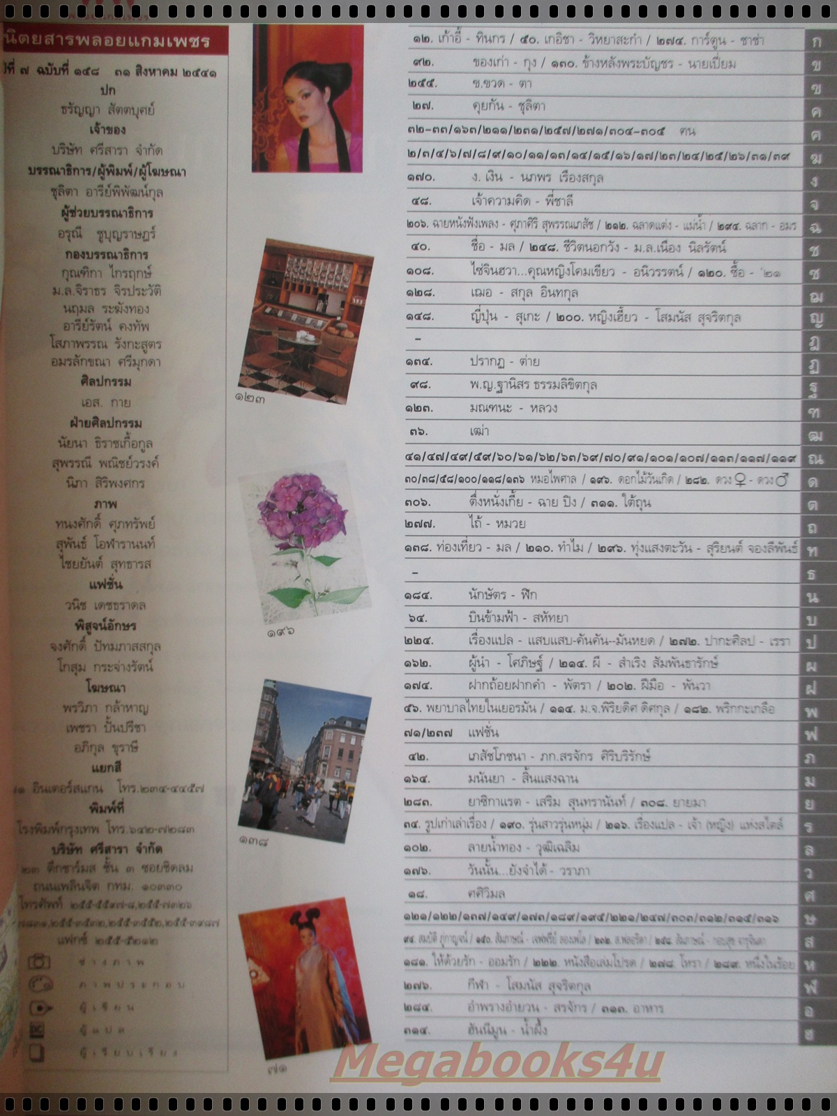 นิตยสารพลอยแกมเพชร ฉบับที่158 ปี2541 ปก ธรัญญา สัตตบุศย์ นางแบบลูกเกด เมทนี