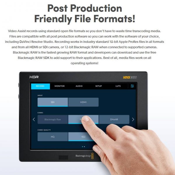 Blackmagic Design Video Assit 5″ 12G HDR Monitor