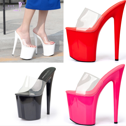 รองเท้าส้นสูง ไซต์ 34-44 สีดำ/แดง/ขาว/ชมพู