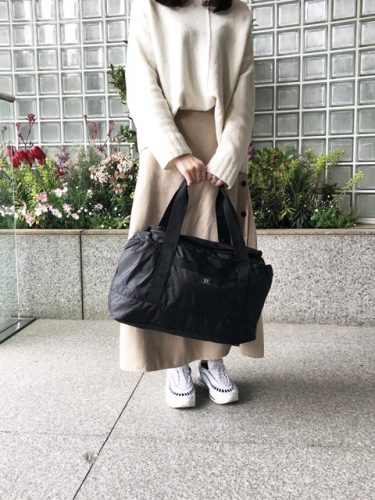 ❌เลิกจำหน่าย❌ Urban Research Antibacterial Duffle Bag กระเป๋าผ้าสีดำ กระเป๋าต้านแบคทีเรีย ใช้ใส่เสื้อผ้าเดินทาง หรือไปยิมได้ สำเนา