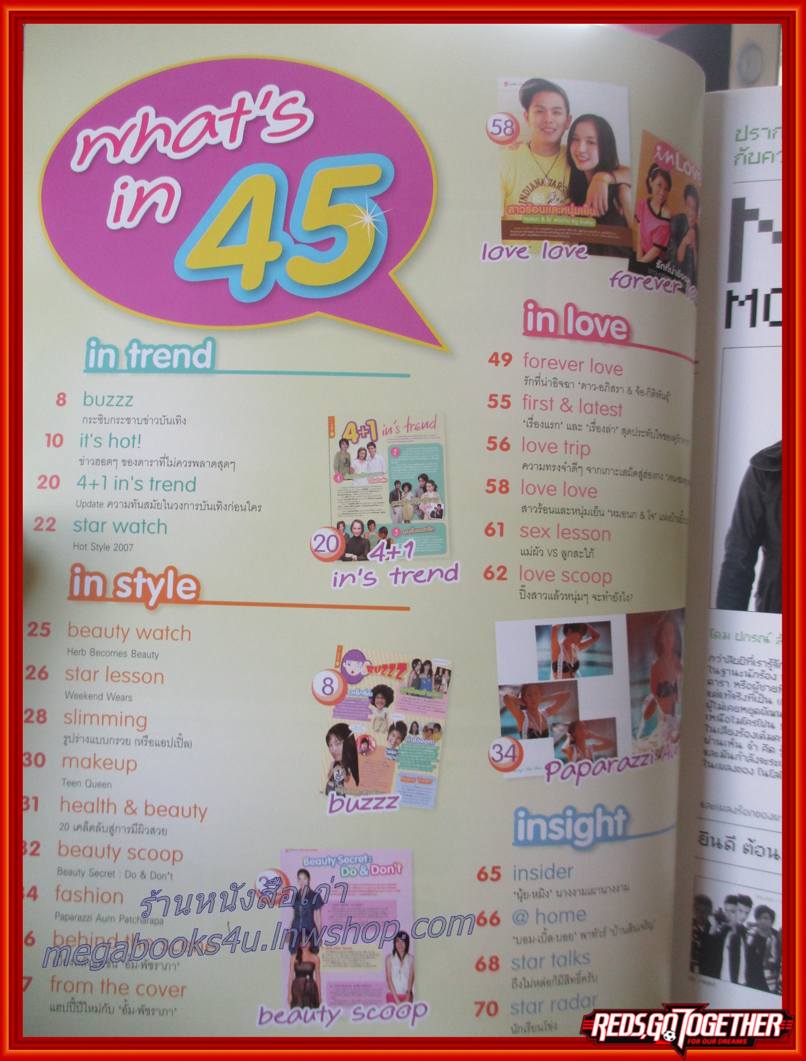 IN MAGAZINE เล่ม045 ปี2007 ปก อั้ม พัชราภา