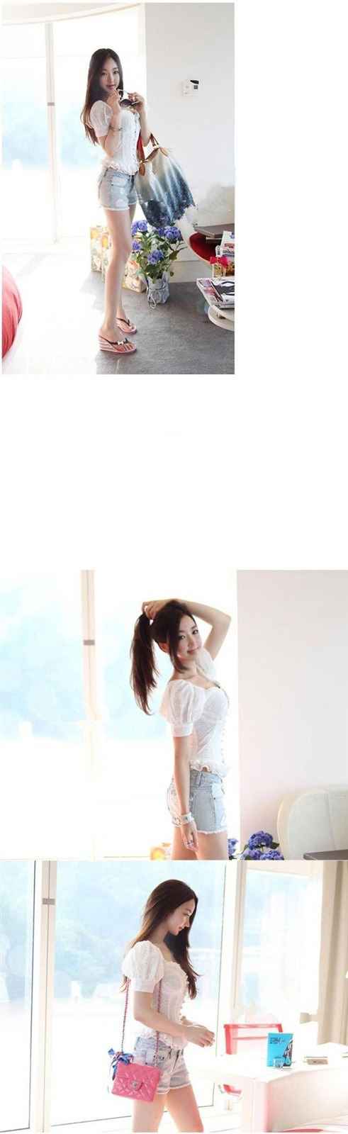 ***หมดค่ะ***เสื้อลูกไม้เข้ารูปสวยหวาน+เซ็กซี่ แขนตุ๊กตา เหมือนแบบค่ะ