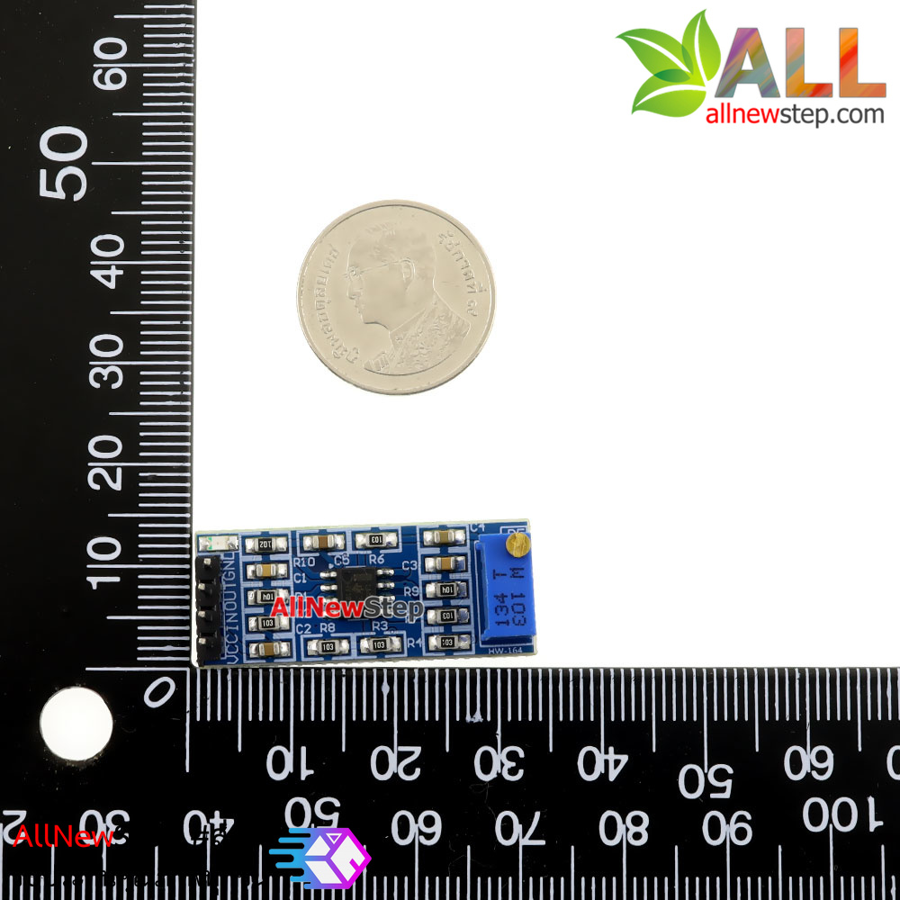 โมดูลขยายสัญญาณ 100 เท่า 100 times LM358 gain signal amplification module operational amplifier LM358 modale module