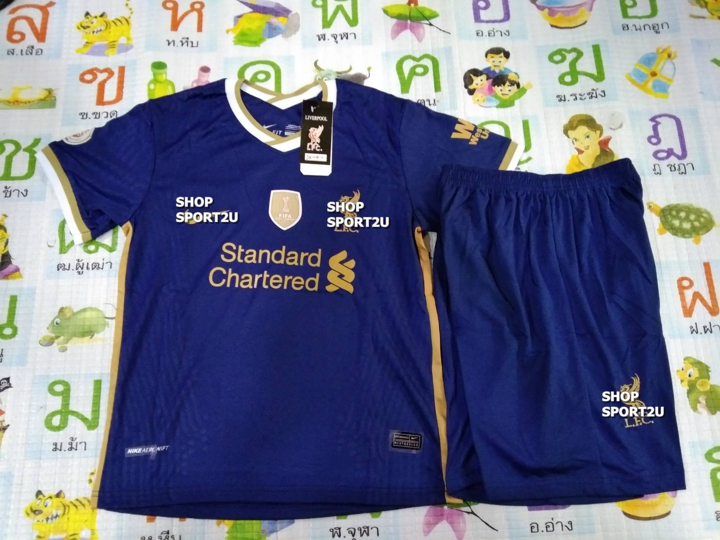 ชุดบอลเด็กลิเวอร์พูลสีกรม 4-5 ขวบ