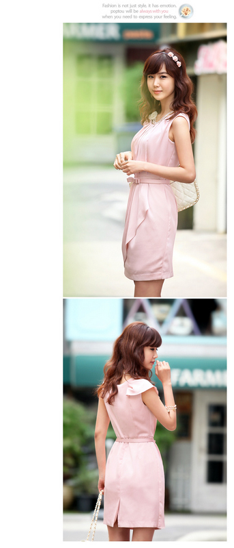 **หมดค่ะ** เดรสชีฟองสีชมพูอ่อน