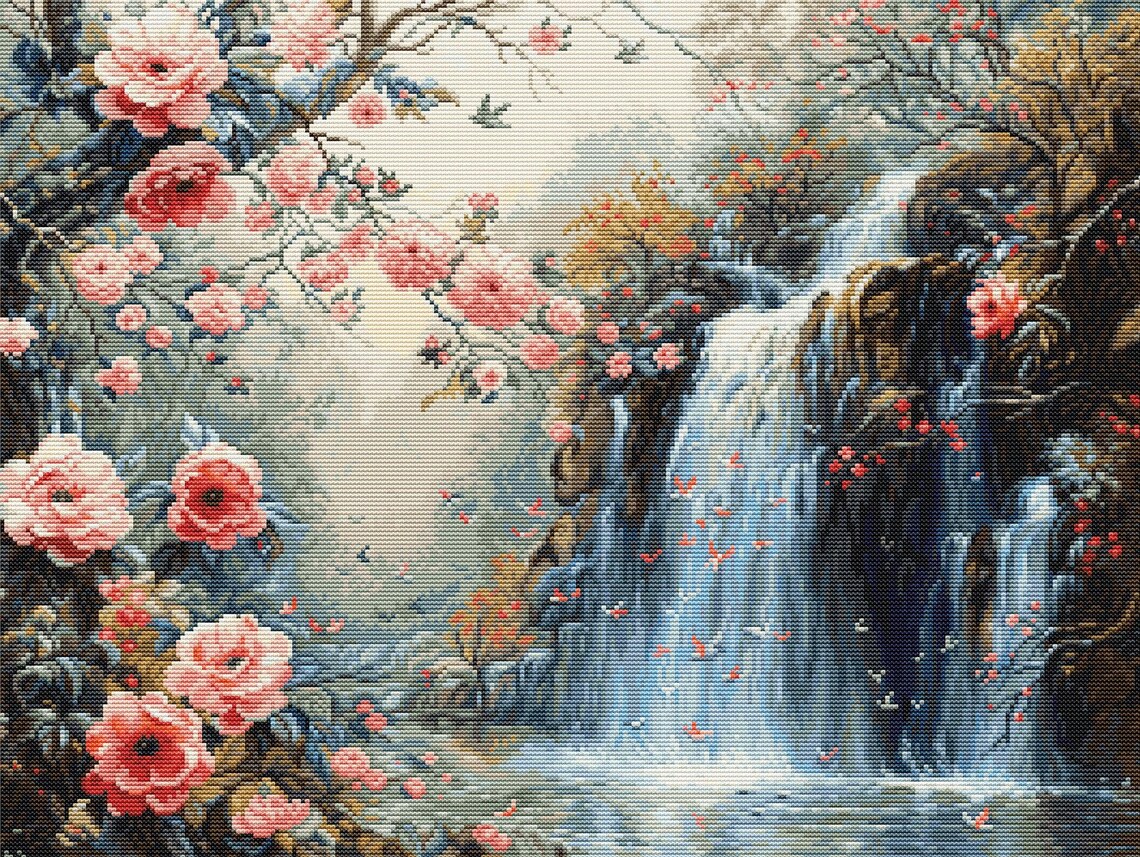 Luca-S ชุดปักครอสติช Crystalline Waterfall