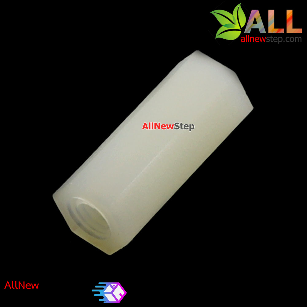 M2.5 เสาน็อตไนลอน NUT Nylon M2.5 ขนาด 12mm สีขาว จำนวน 1 ชิ้น