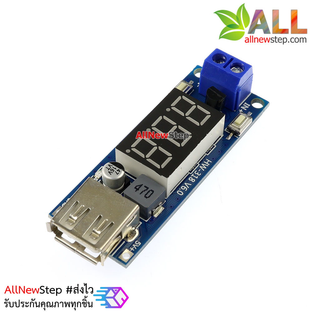 XL4015 Step down module voltmeter + 5v 2a usb charger power supply input 4.5v-40v output 5V 2A