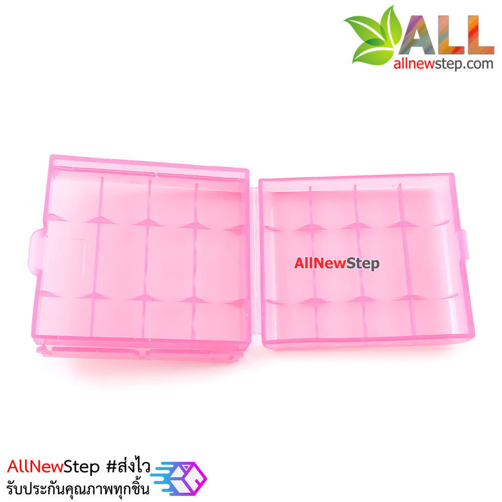 กล่องใส่ถ่าน AA 4 ก้อน battery storage box สีแดง