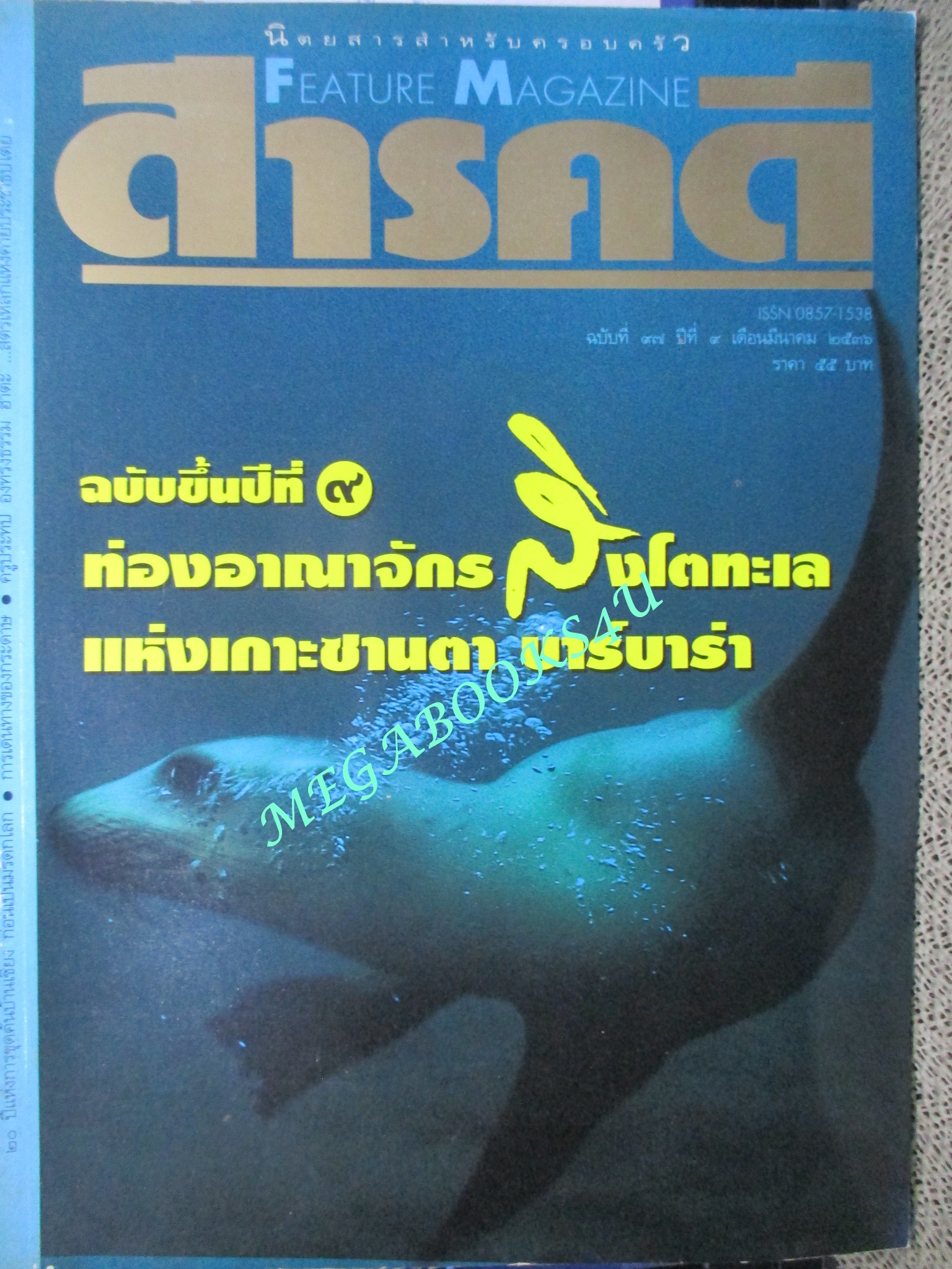 นิตยสารสารคดี ฉบับที่097 ปี2536 สิงโตทะเล บ้านเชียง กระดาษ อุดรธานี
