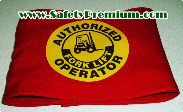 ปลอกแขน Authorized Forklift Operator สกรีนเฟล็กซ์